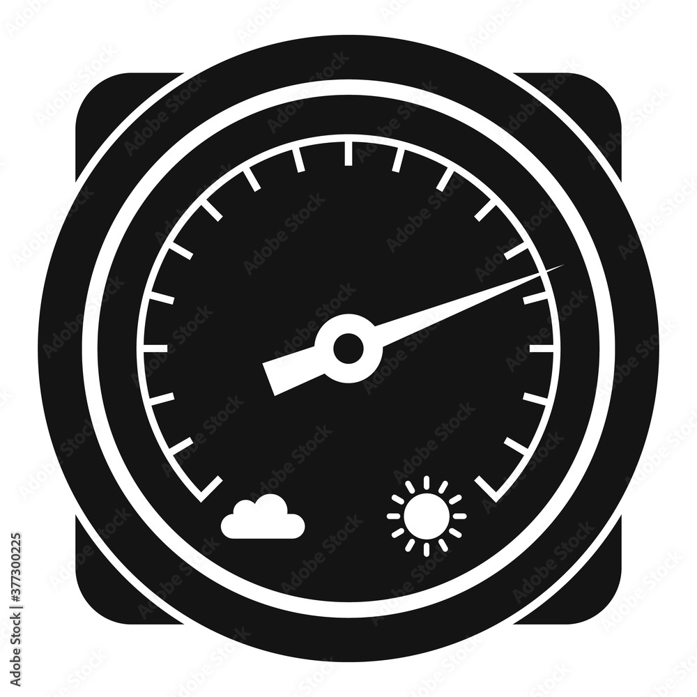 Poster change barometer icon. simple illustration of change barometer vector icon for web design isolated o