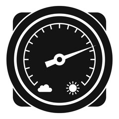 Change barometer icon. Simple illustration of change barometer vector icon for web design isolated on white background