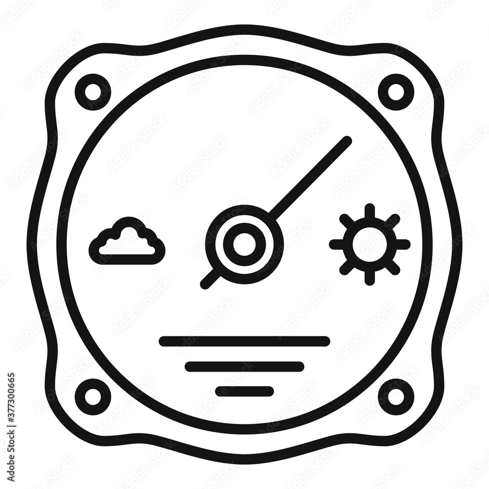 Poster atmosphere barometer icon. outline atmosphere barometer vector icon for web design isolated on white