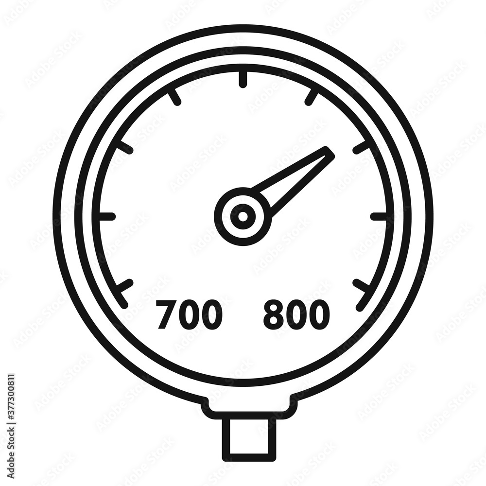 Poster gauge barometer icon. outline gauge barometer vector icon for web design isolated on white backgroun