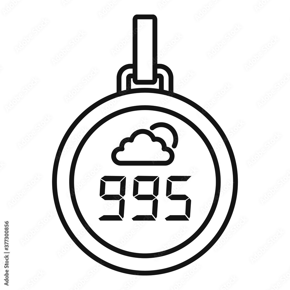 Poster digital barometer icon. outline digital barometer vector icon for web design isolated on white backg