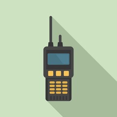 Walkie talkie radio icon. Flat illustration of walkie talkie radio vector icon for web design