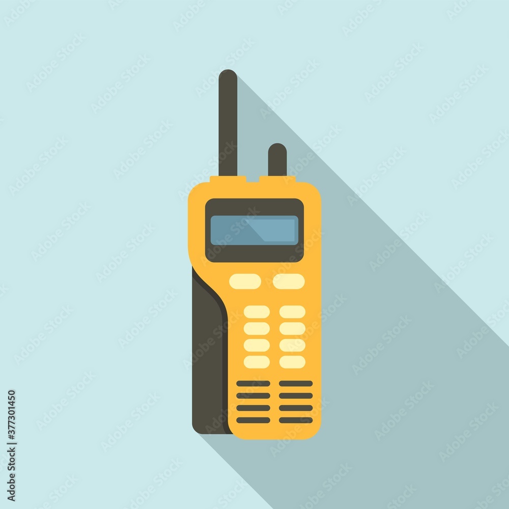 Poster walkie talkie call icon. flat illustration of walkie talkie call vector icon for web design