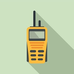 Walkie talkie security icon. Flat illustration of walkie talkie security vector icon for web design