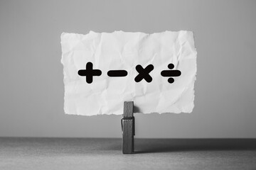 Close Up Shot Of Math Concept