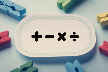 Close Up Shot Of Math Concept