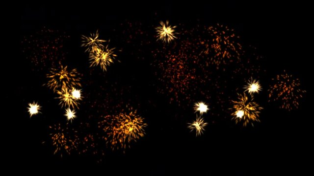 Flashes of fire. Fireworks. Animation with an alpha channel. 4k