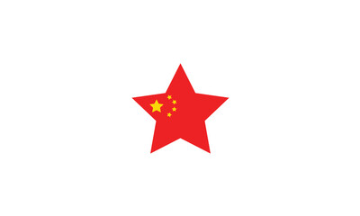 China star national flag symbol vector illustration