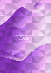 Geometric landscape. Gradient background. Vector illustration.