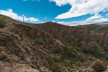 Mountainous landscape with vegetation in southern Spain