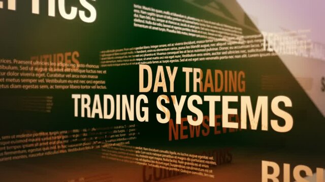 Stock Market Trading Related Terms Seamlessly Looping Background Animation