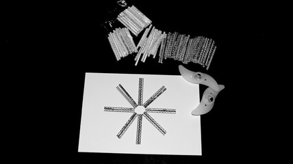 Bicycle reflectors on spokes close up