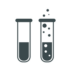 
Vector illustration. Two test tubes on a white background.