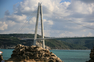 The Yavuz Sultan Selim Bridge is a bridge for rail and motor vehicle transit over the Bosphorus.