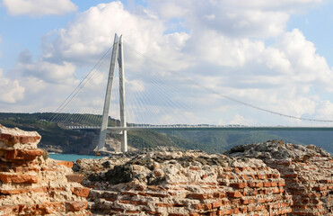 The Yavuz Sultan Selim Bridge is a bridge for rail and motor vehicle transit over the Bosphorus. 