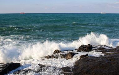 Rumeli Feneri is located on the European side of the Bosporus Strait's Black Sea entrance in Constantinople