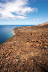 Fototapeta na wymiar Scenic volcanic coastline landscape in el Hierro, Canary Islands, Spain. High quality photo
