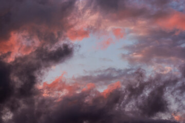 Fototapeta na wymiar Clearance in the clouds.