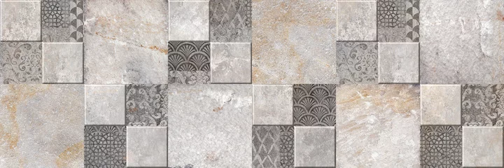 Cercles muraux Pour elle fond de mosaïque de pierre décorative, surface de carreaux de céramique