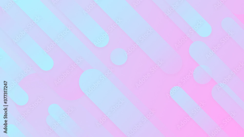 Poster abstract design with turquoise diagonal geometric shapes on pink background. modern and trendy backg