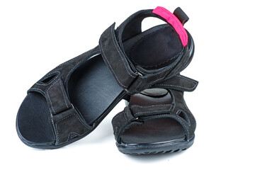 Pair of black female sport sandals