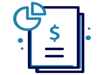 Chart Graphic Info  Paper  Dollar icon for apps and website