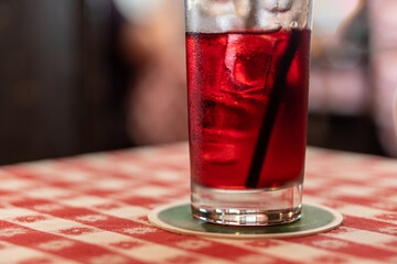 A glass of iced tea
