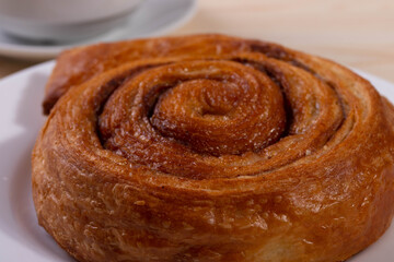 cinnamon bun close up