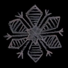 Snowflake, rose, vector illustration