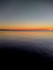 sea with sunset lighting in the summer