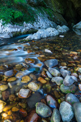 Fototapeta na wymiar Nalon river, Cueva Deboyu, Campo de Caso, Redes Natural Park, Caso Council, Asturias, Spain, Europe