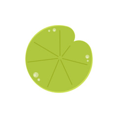 Lily pad vector. Lily pad logo design. © Supakorn