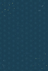 和柄 麻の葉文様 テクスチャー素材 紺色