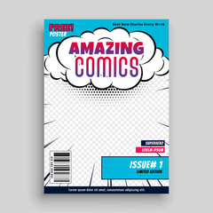 amazing comic book cover page template design © starlineart