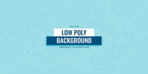 low poly digital technology banner design template