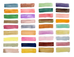Naklejka premium hand painted watercolor rectangles big set design