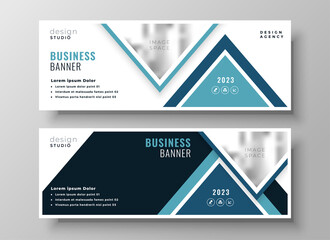 triangle shape elegant business presentation banner template