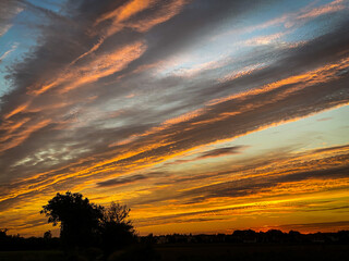 ciel d'été le soir