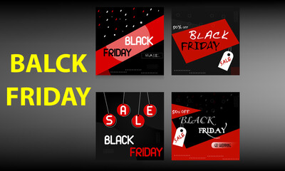 Black friday sele banner design template 