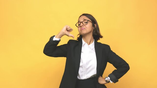 Young business indian woman feels proud and self confident, example to follow
