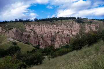 Fototapeta na wymiar Landscape with red canyon in Romania.