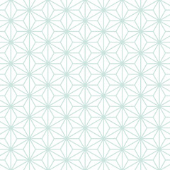 麻の葉模様　薄水色　