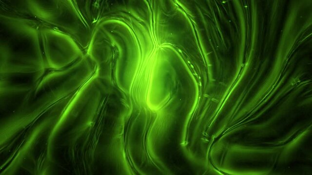 Abstract green neon glowing background.