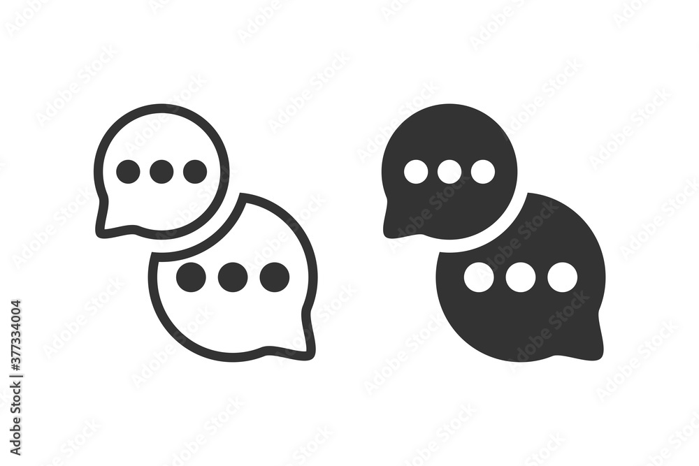 Canvas Prints chat icons. messages vector icons. speech bubbles. vector illustration