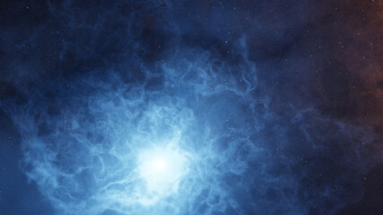 Fototapeta na wymiar Color picture of the galaxy, blue nebula