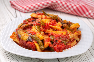 Turkish style mixed vegetable fried (Karisik Kizartma)