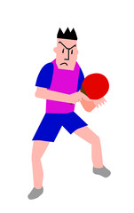 卓球選手の構え