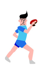 卓球選手スイングフォーム