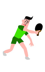 卓球選手のスイング