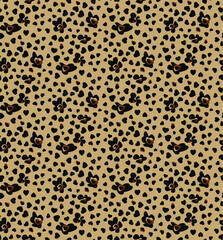 seamless small hearts pattern print.